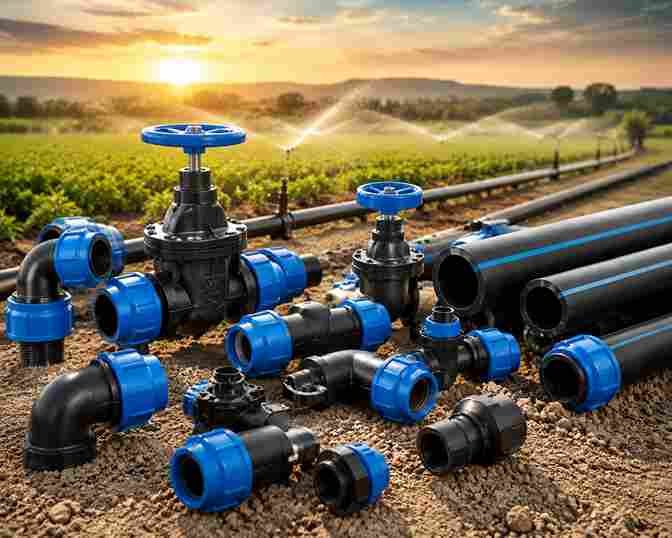 HDPE PIPE FITTINGS & GATE VALVES
