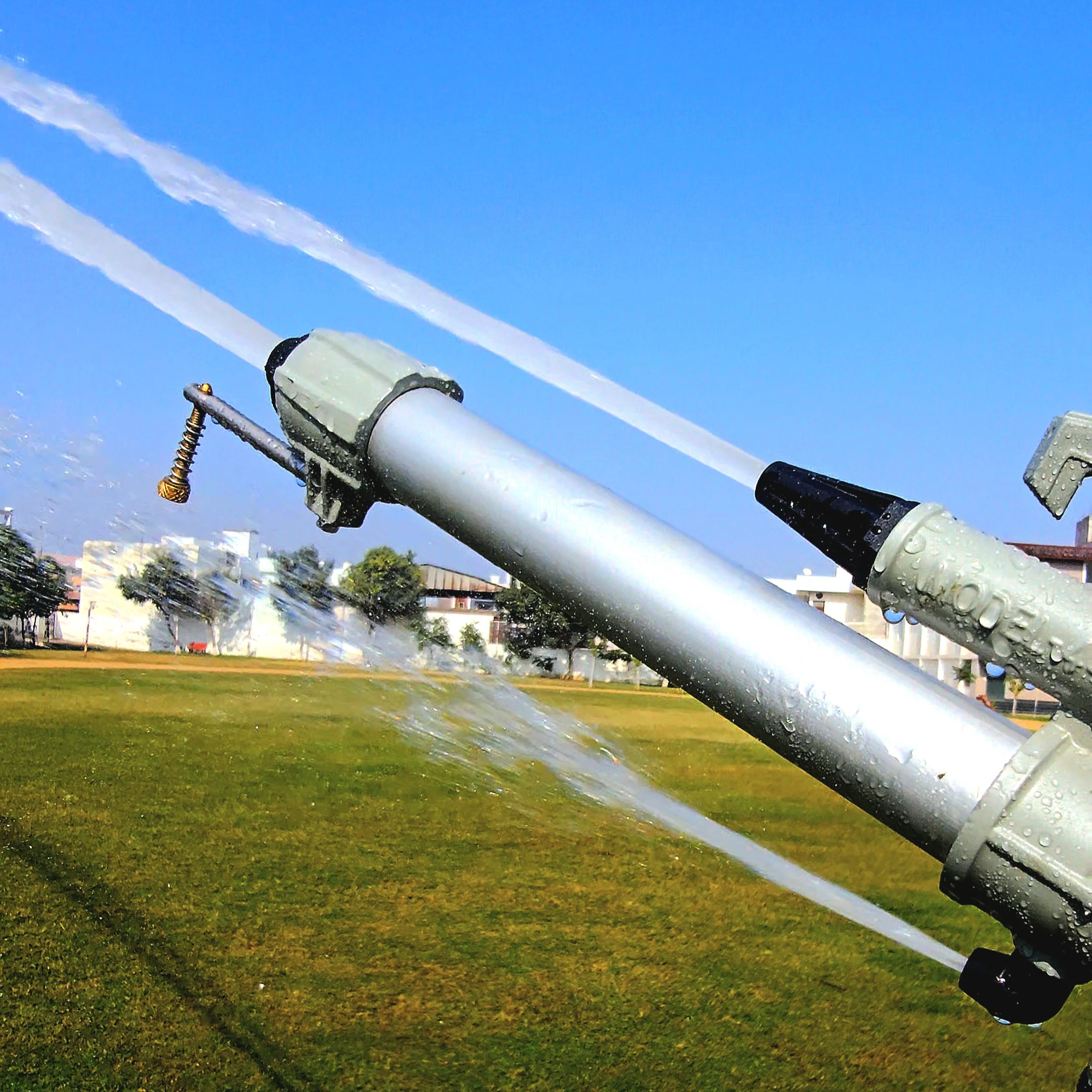 Automatic Flamingo 2 Inch Rain Gun  – 260 Ft Diameter Coverage | 3 Nozzle Agriculture Irrigation Rain Gun thumbnail