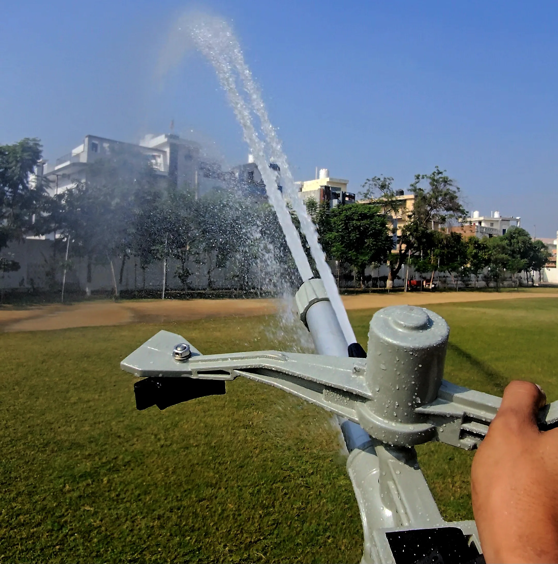 Automatic Flamingo 2 Inch Rain Gun  – 260 Ft Diameter Coverage | 3 Nozzle Agriculture Irrigation Rain Gun thumbnail
