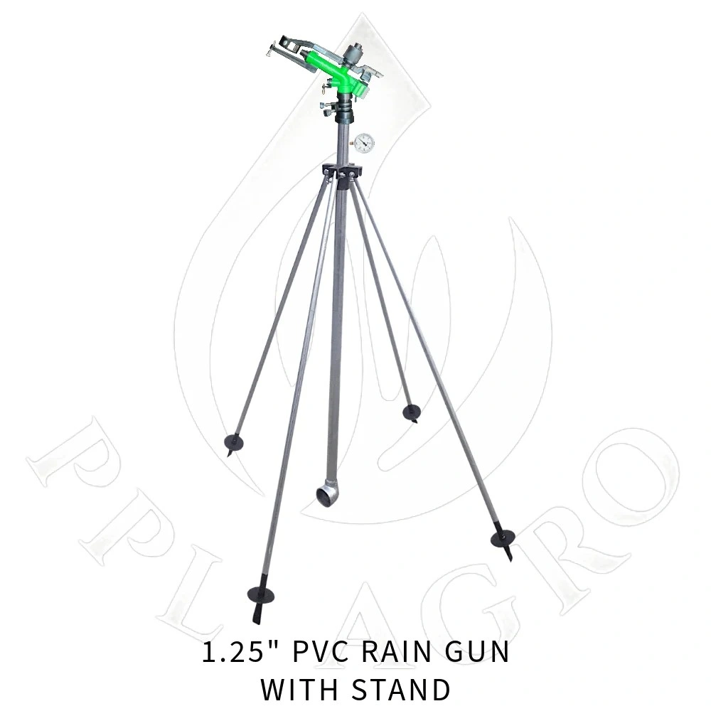 Premium Plastic 1.25 Inch Rain Gun With 4 Leg Stand | 180 Ft Diameter Coverage
