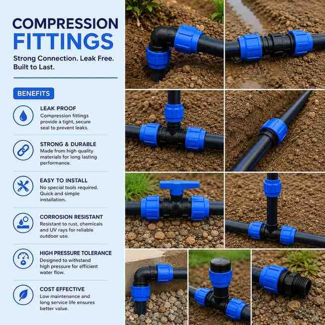 End Cap Premium HDPE Compression Fittings for Irrigation & Water Supply Systems thumbnail
