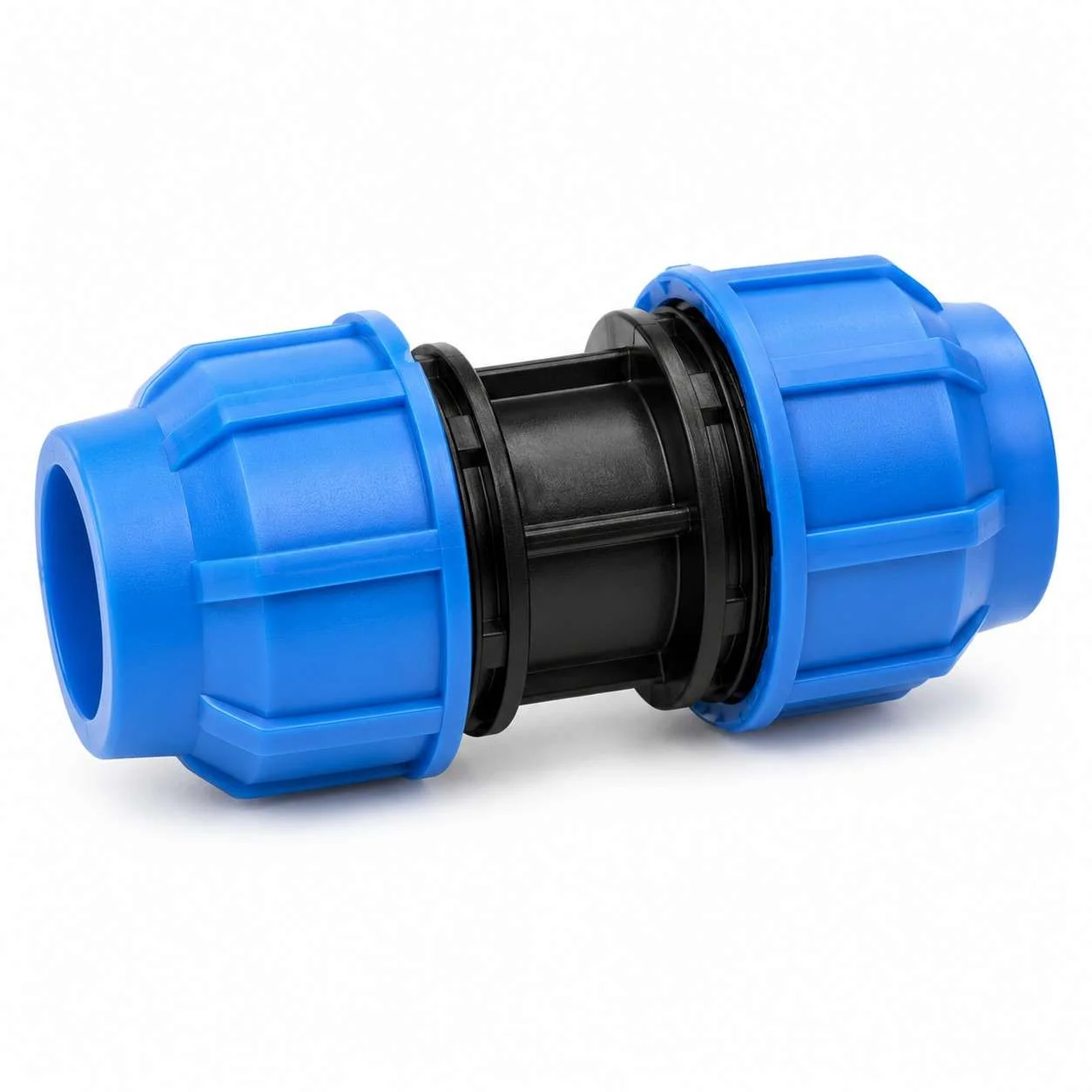 90 MM 3 INCH Jointer / Coupler Premium HDPE Compression Fittings for Irrigation & Water Supply Systems product image