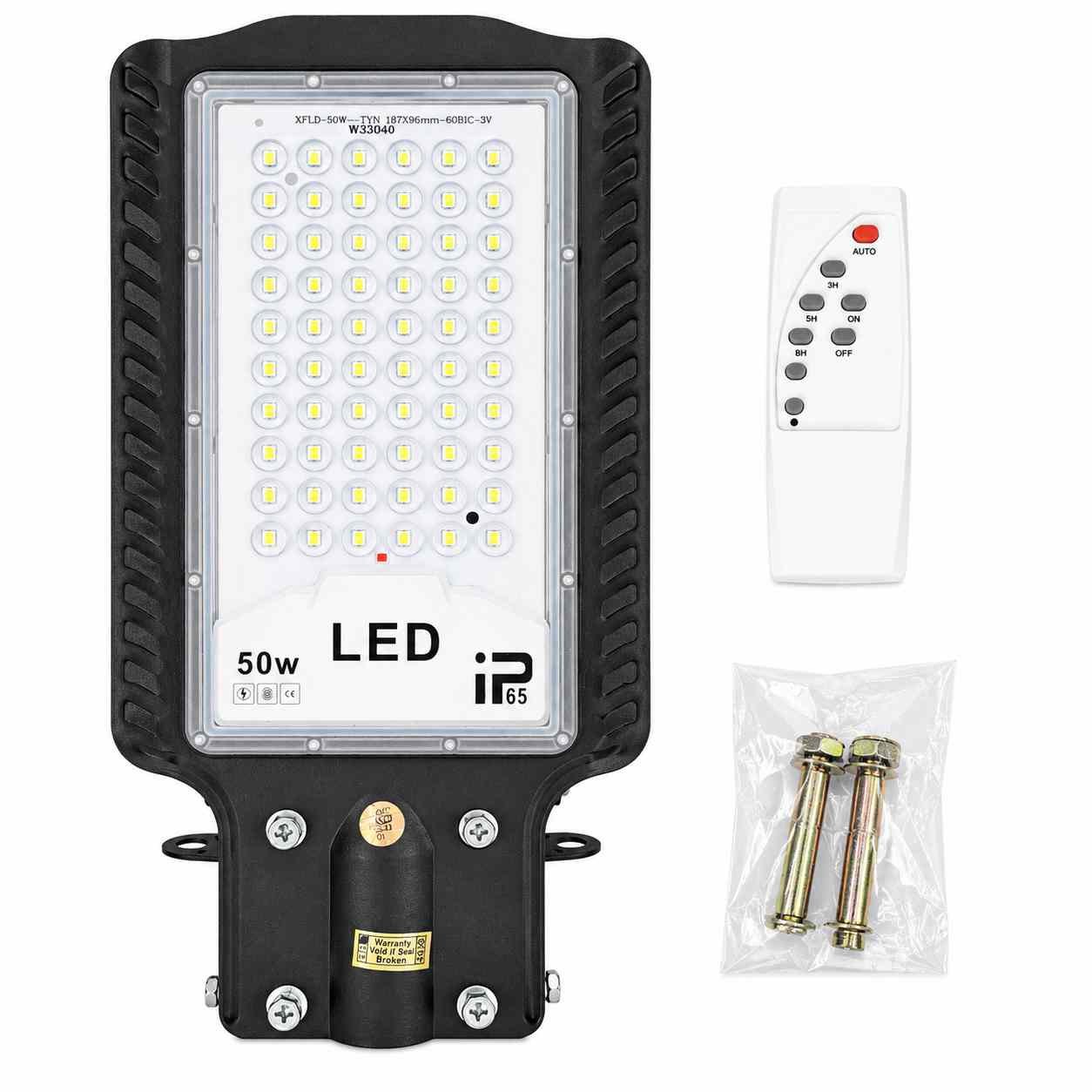 🌞 50W Solar All In One Street Light (Metal Body) | Remote Control | Motion Sensor | 2 Year Warranty