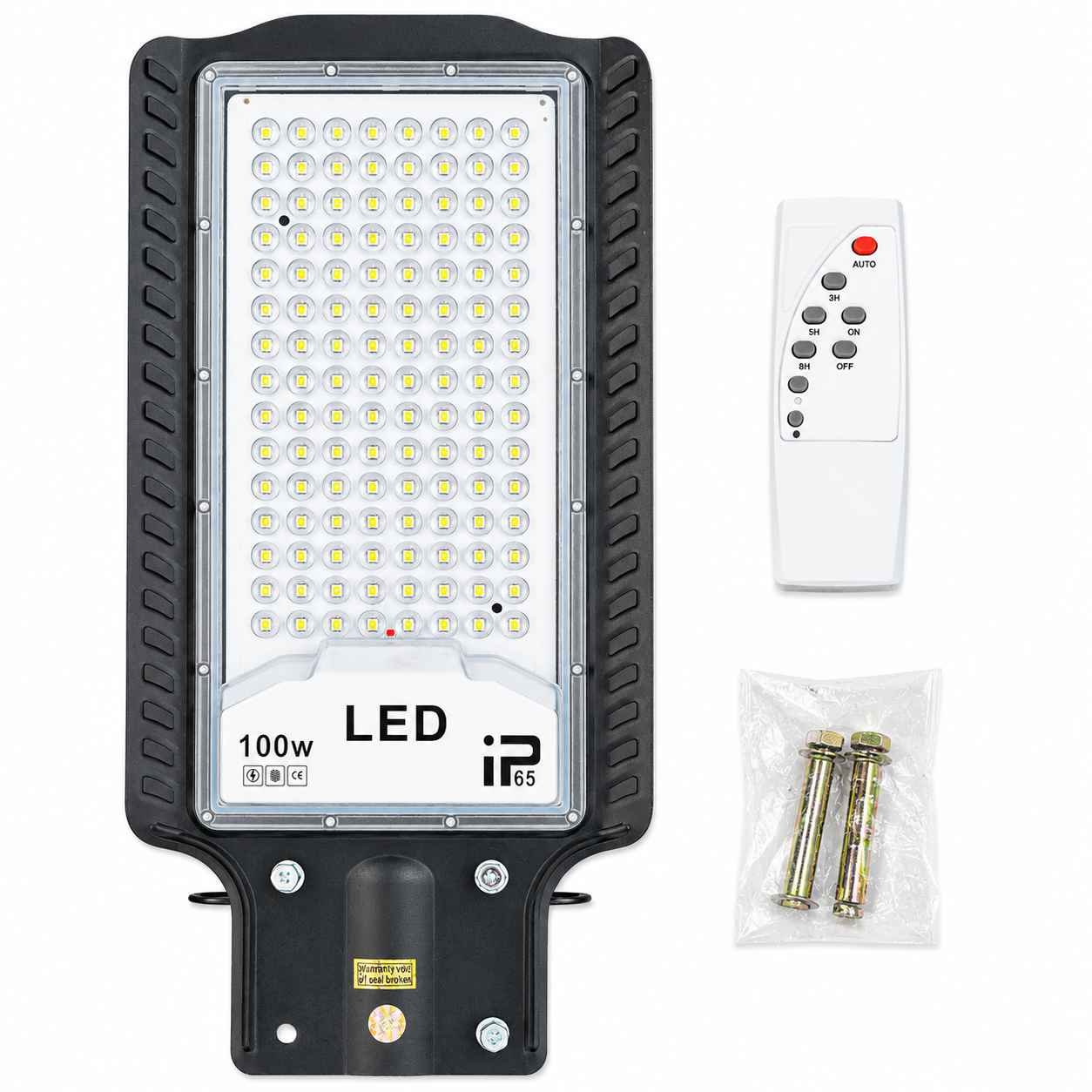 🌞 100W Solar All In One Street Light (Metal Body) | Remote Control | Motion Sensor | 2 Year Warranty