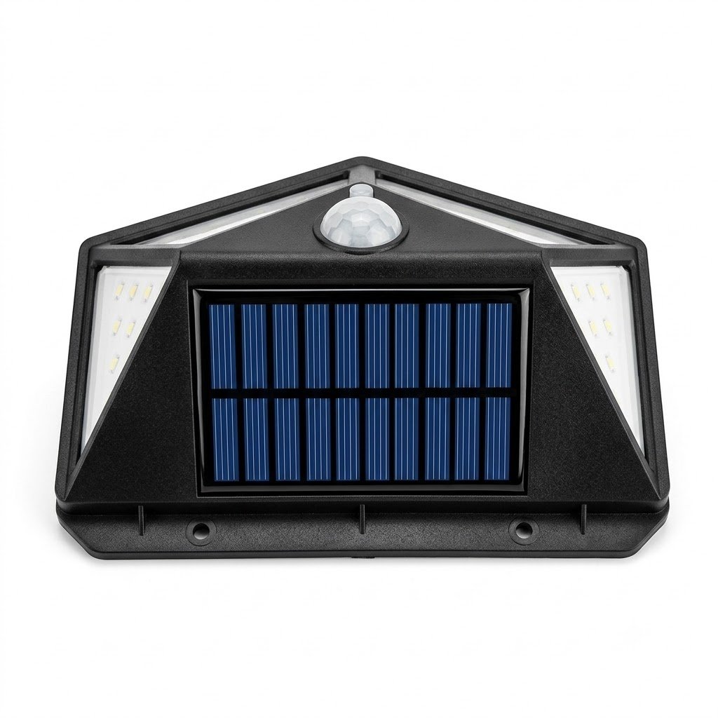 100 LED Solar Wall Mount Motion Sensor Light – 3 Lighting Modes ( 5 pc ) thumbnail