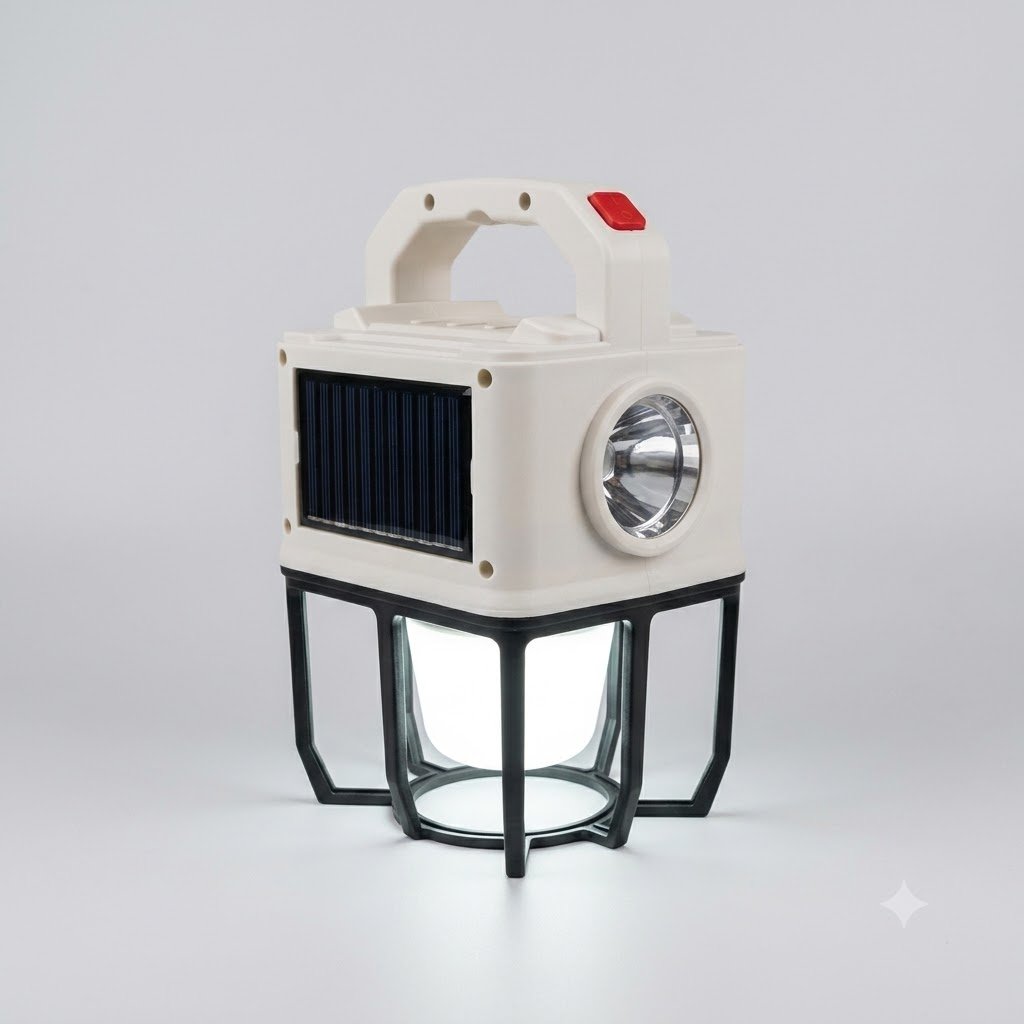 3-in-1 Portable Solar Emergency Light: Lantern, Flashlight & Work Light thumbnail