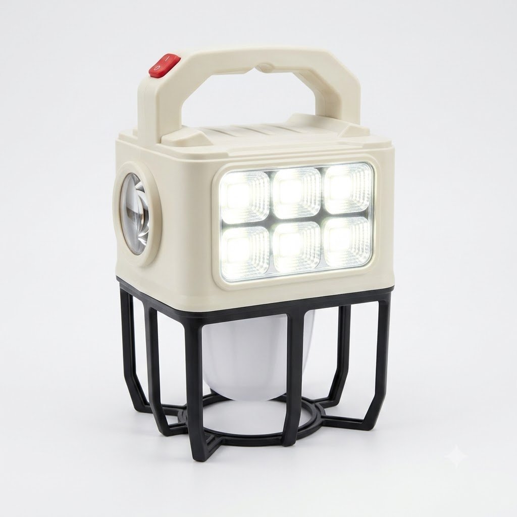 3-in-1 Portable Solar Emergency Light: Lantern, Flashlight & Work Light product image