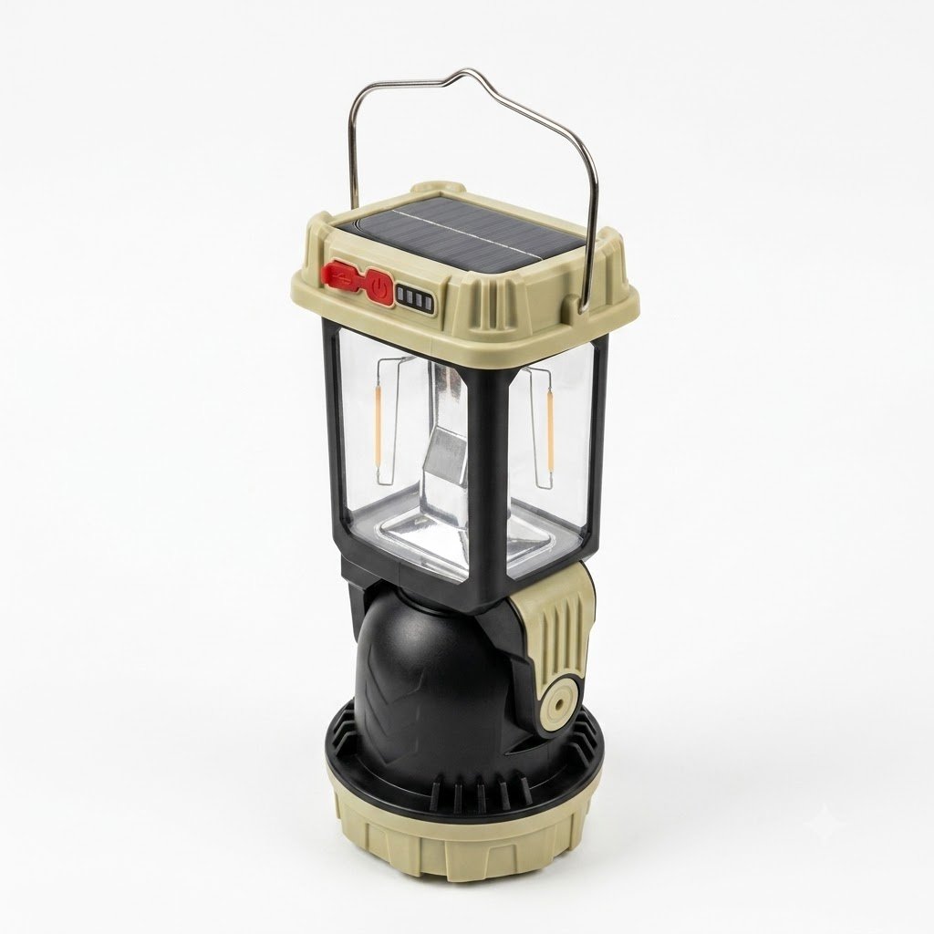3-in-1 Solar Lantern & Emergency Light with Torch | Rechargeable | Solar + AC Charging thumbnail