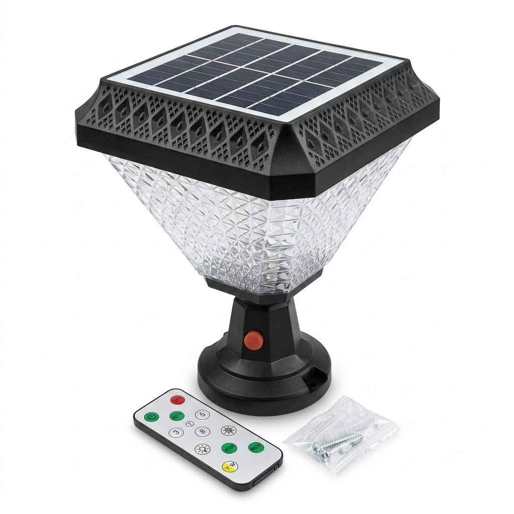 5-in-1 RGB & 3-Color Solar Pillar Light | 10W | Remote Control | Auto ON/OFF thumbnail