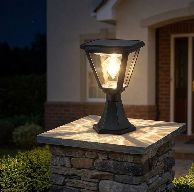 Solar Pillar Light – Diamond Tungsten Lamp | Warm White product image