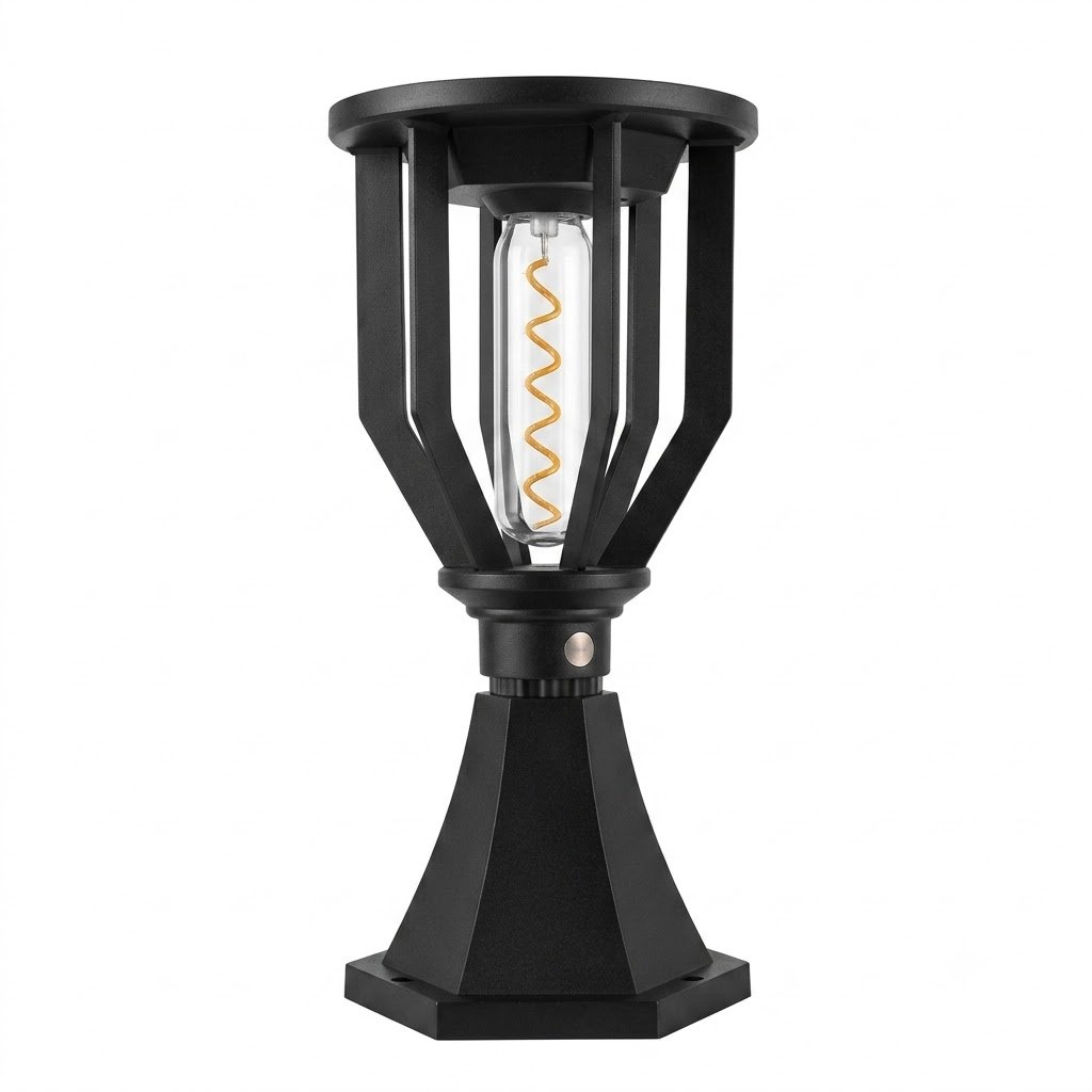 Solar Spiral LED Pillar Light – Vintage Tungsten Warm White, IP65 Waterproof Outdoor Gate & Garden Lamp thumbnail