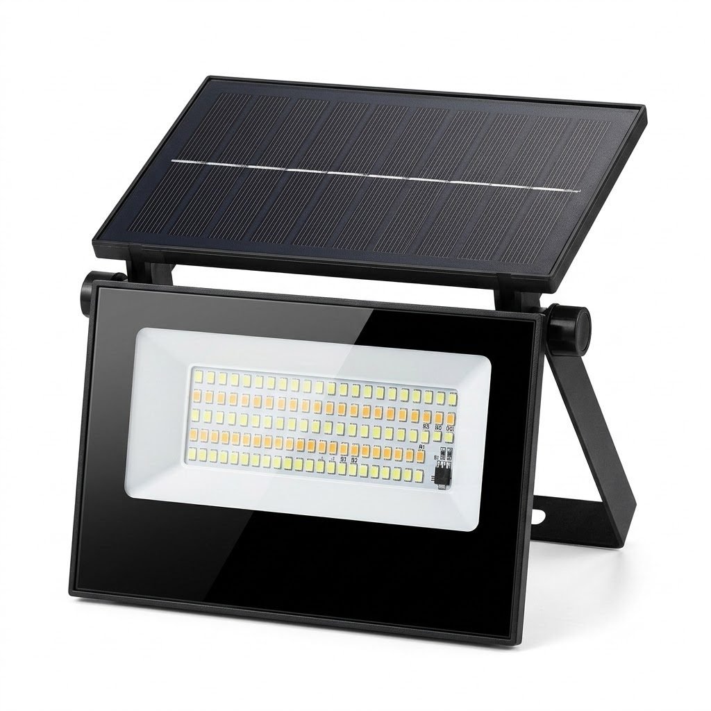 All-in-One 20W Solar LED Flood/Wall Light with Adjustable Solar Panel & Remote Control thumbnail