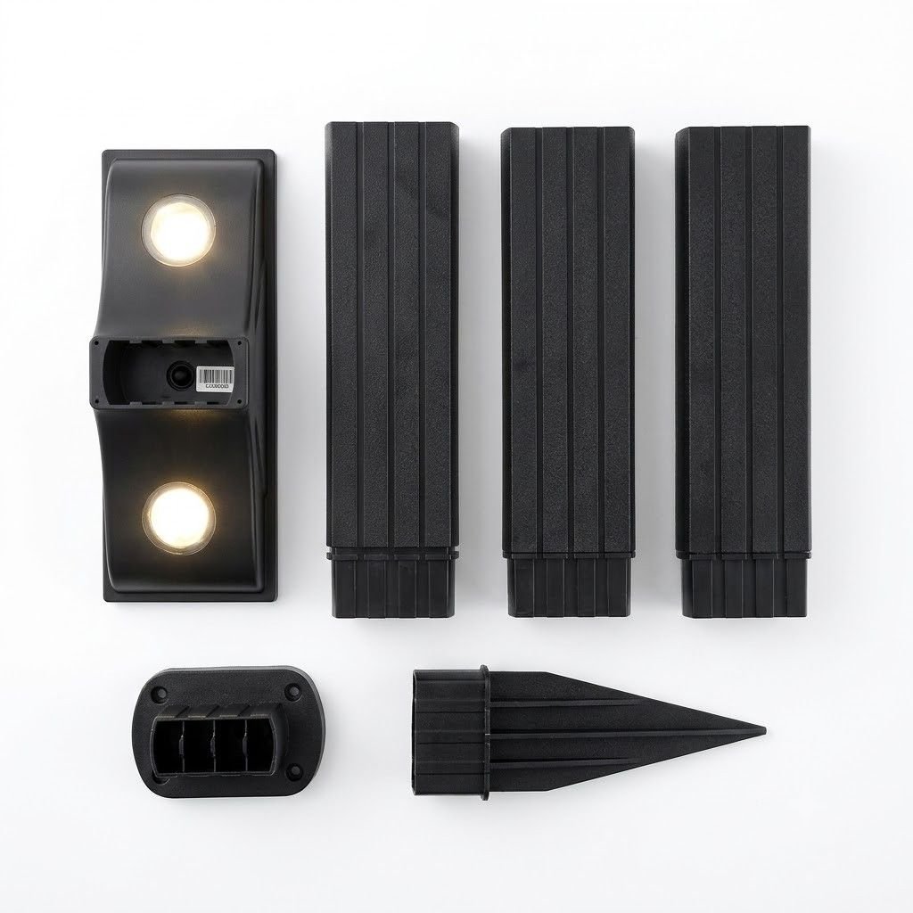 Solar Double Lens Pathway Garden Light ( 2 pc ) thumbnail