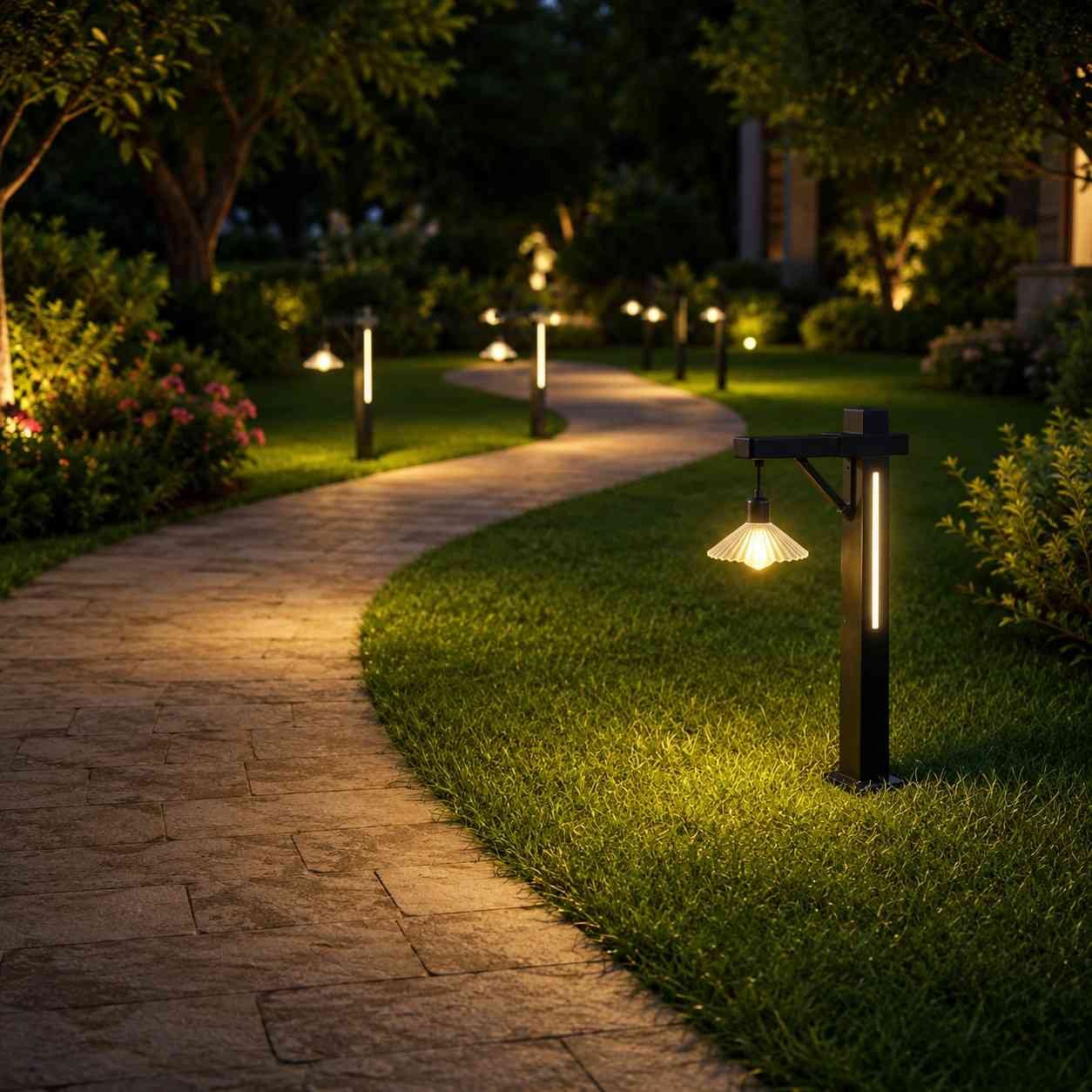 Solar LED Garden Bollard Light – Vintage Tungsten Bulb, Waterproof ( 2 pc ) thumbnail