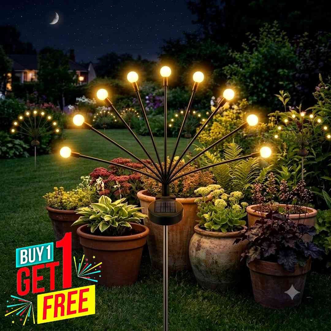 6 LED Fire Fly Solar Garden Light (2 pc ) product image