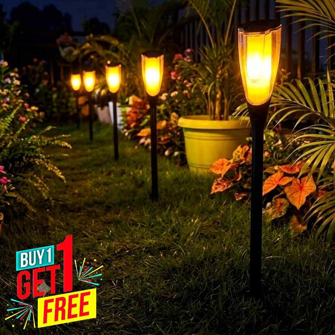 Solar Mashal Flickering Flame Garden Light (2 pc ) product image