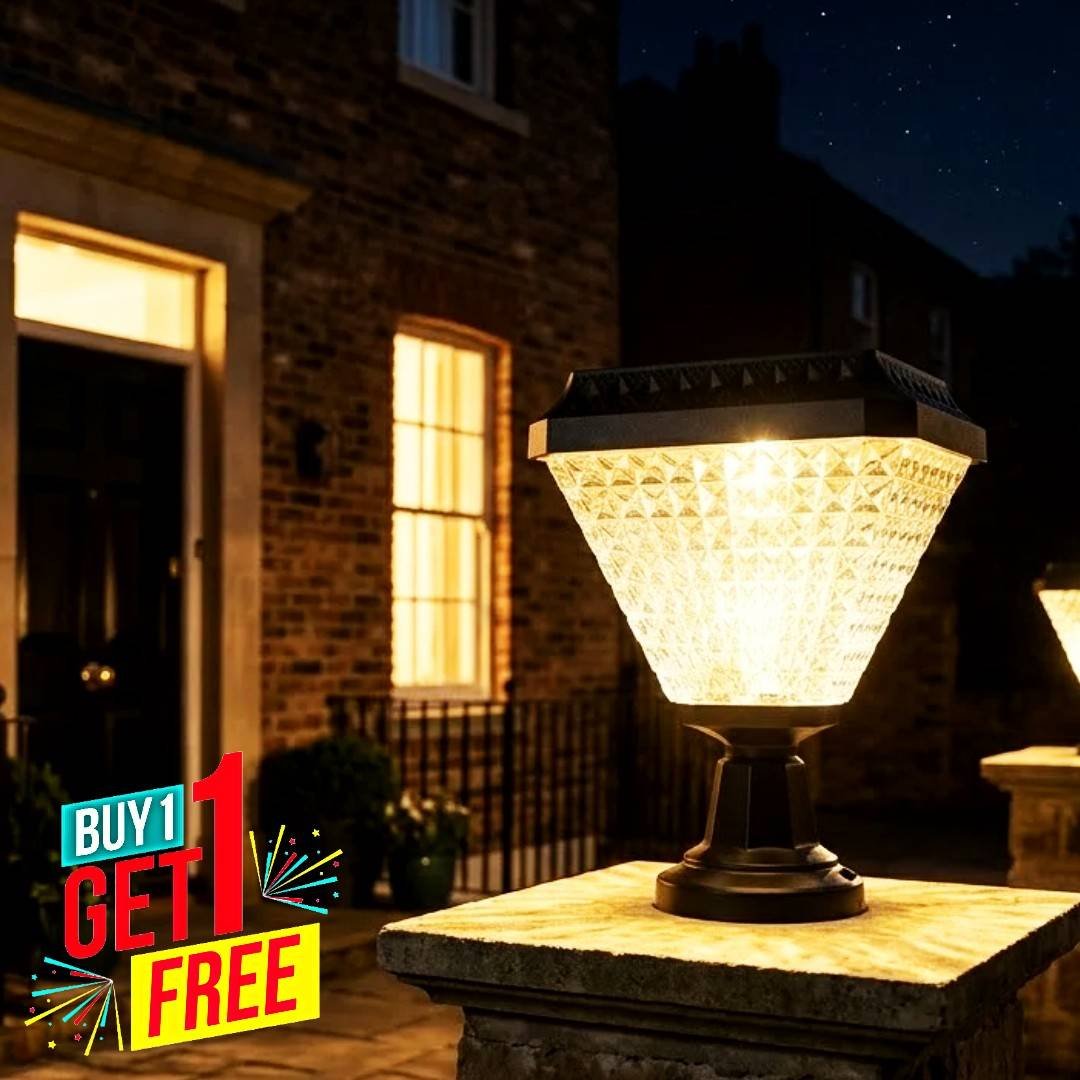 5-in-1 RGB & 3-Color Solar Pillar Light | 10W | Remote Control | Auto ON/OFF  ( 2 Pc ) product image