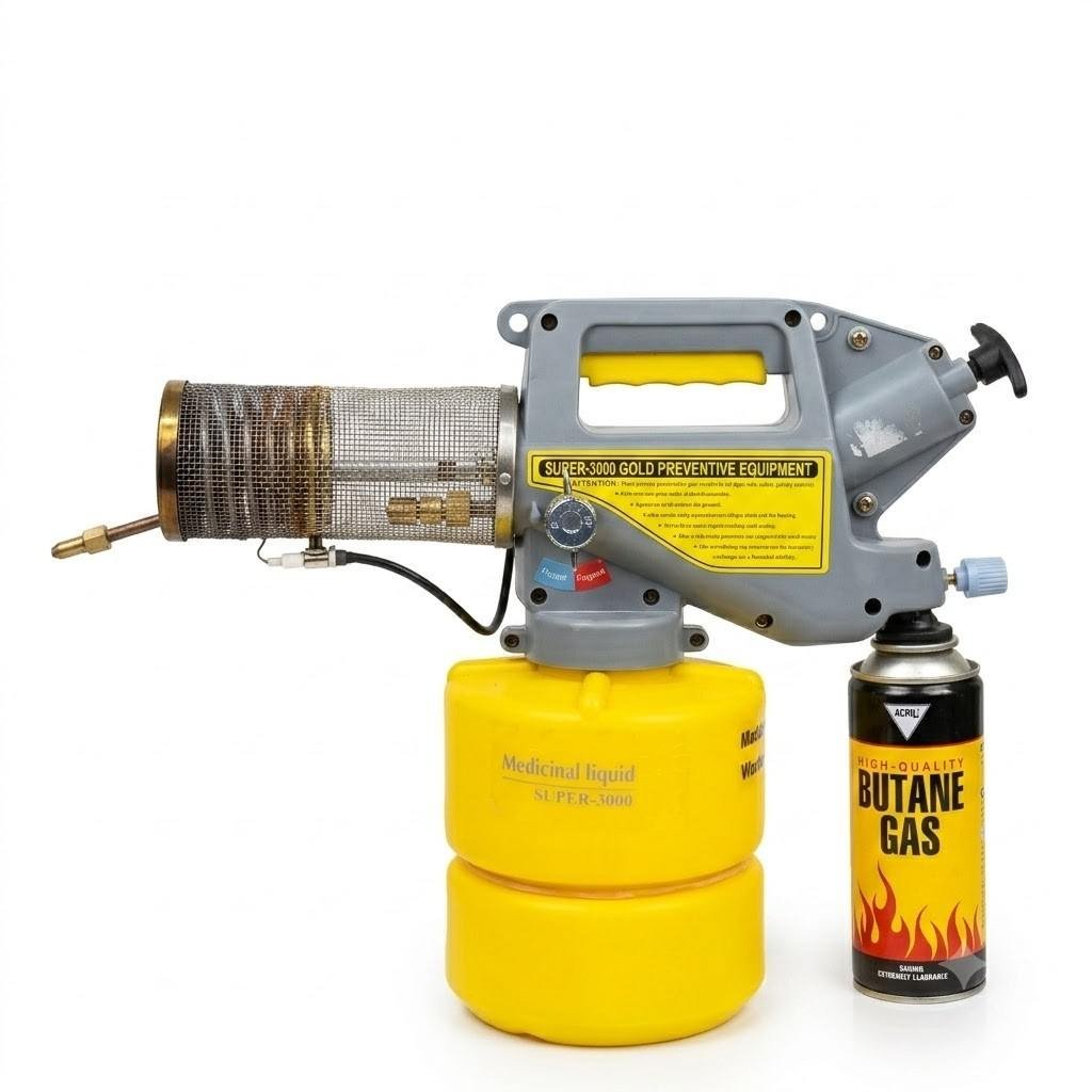 Lightweight 1.5kg Super-3000 Gold thermal fogger with 2L yellow chemical tank thumbnail