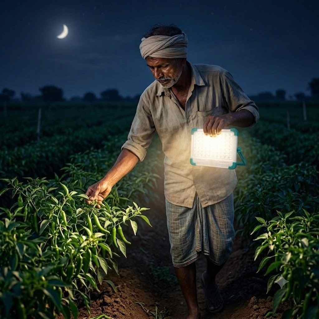 Multi-Purpose 100W Portable Solar Work Light for Camping, Outdoor & Emergency Use With Power Bank Lens Model thumbnail