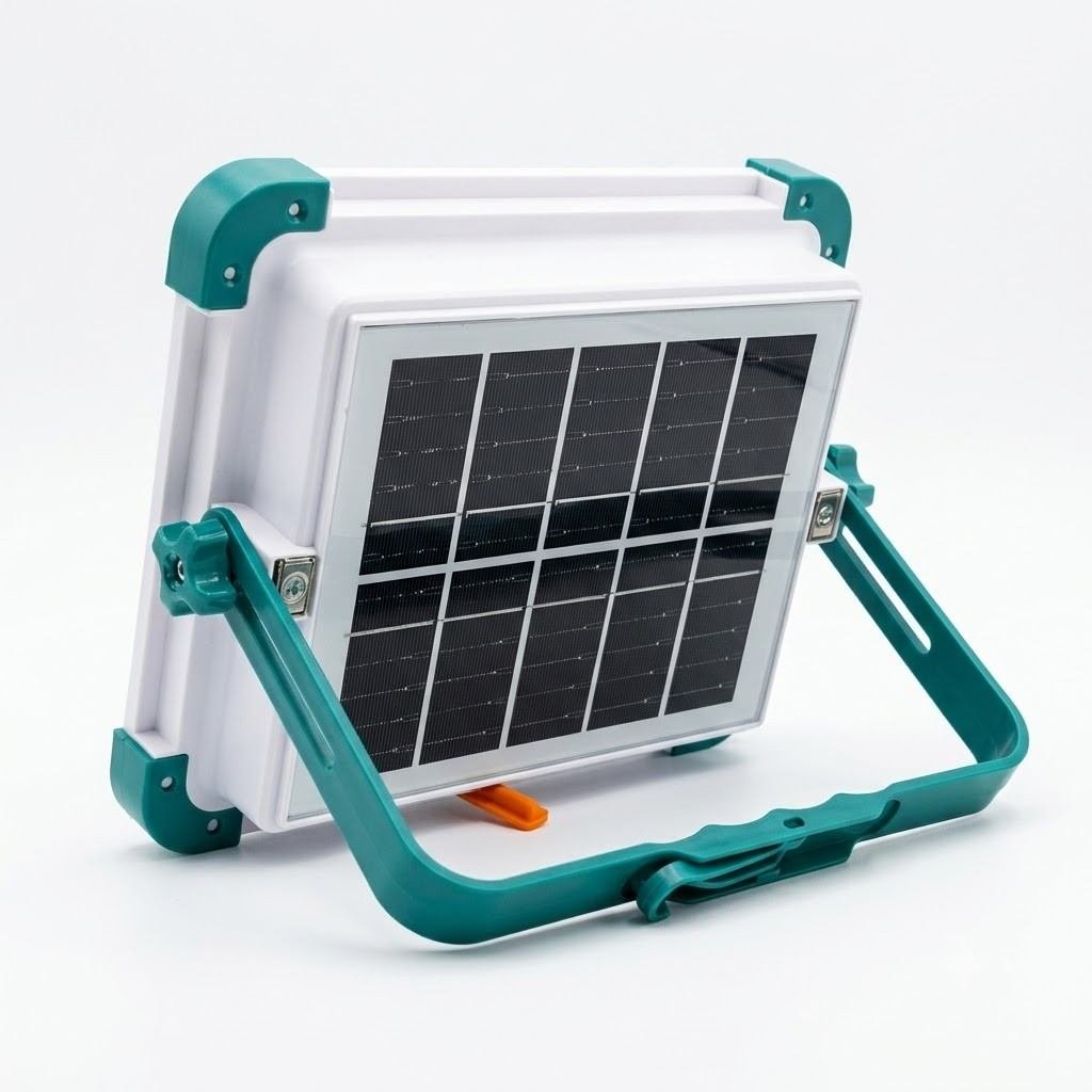 Multi-Purpose 120W Portable Solar LED Work Light for Camping, Outdoor & Emergency Use With Power Bank ( eye model ) thumbnail